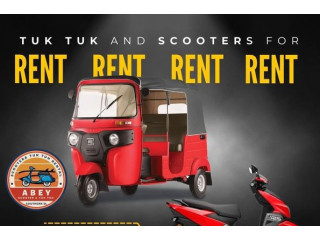 Scooters and tuk tuk's for rent in sri lanka.