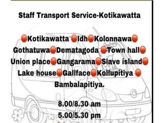 Staff and School Transport Vehicles from Kotikawatha to Bambalapitiya