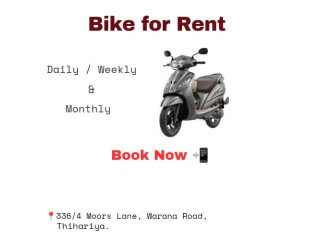 Rent a Bike in Thihariya – Flexible Rentals for a Day, Week, or Month